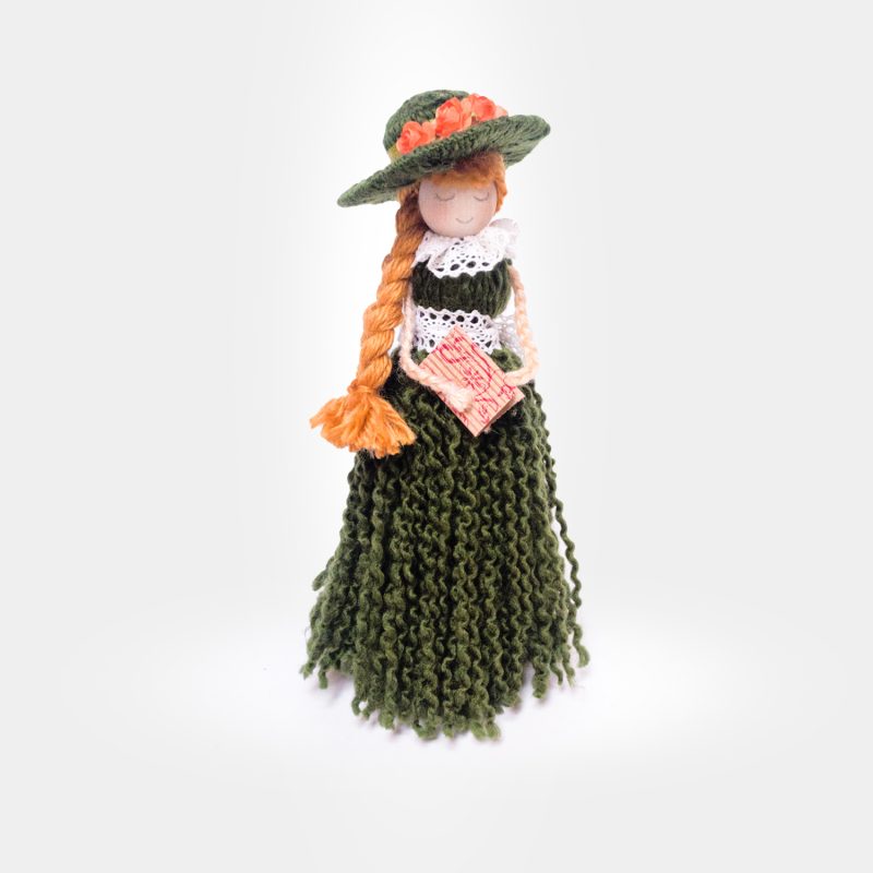 Prezent Handmade, Lalka Zielona Anna, 28 CM, Sosnowa Pracowania