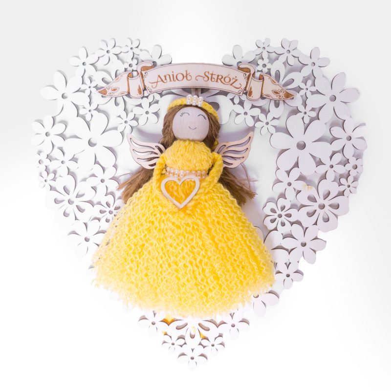 Prezent Handmade, Anioł Stróż Żółty Serce